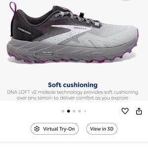 Brooks Women's Gray and Purple Running Shoes